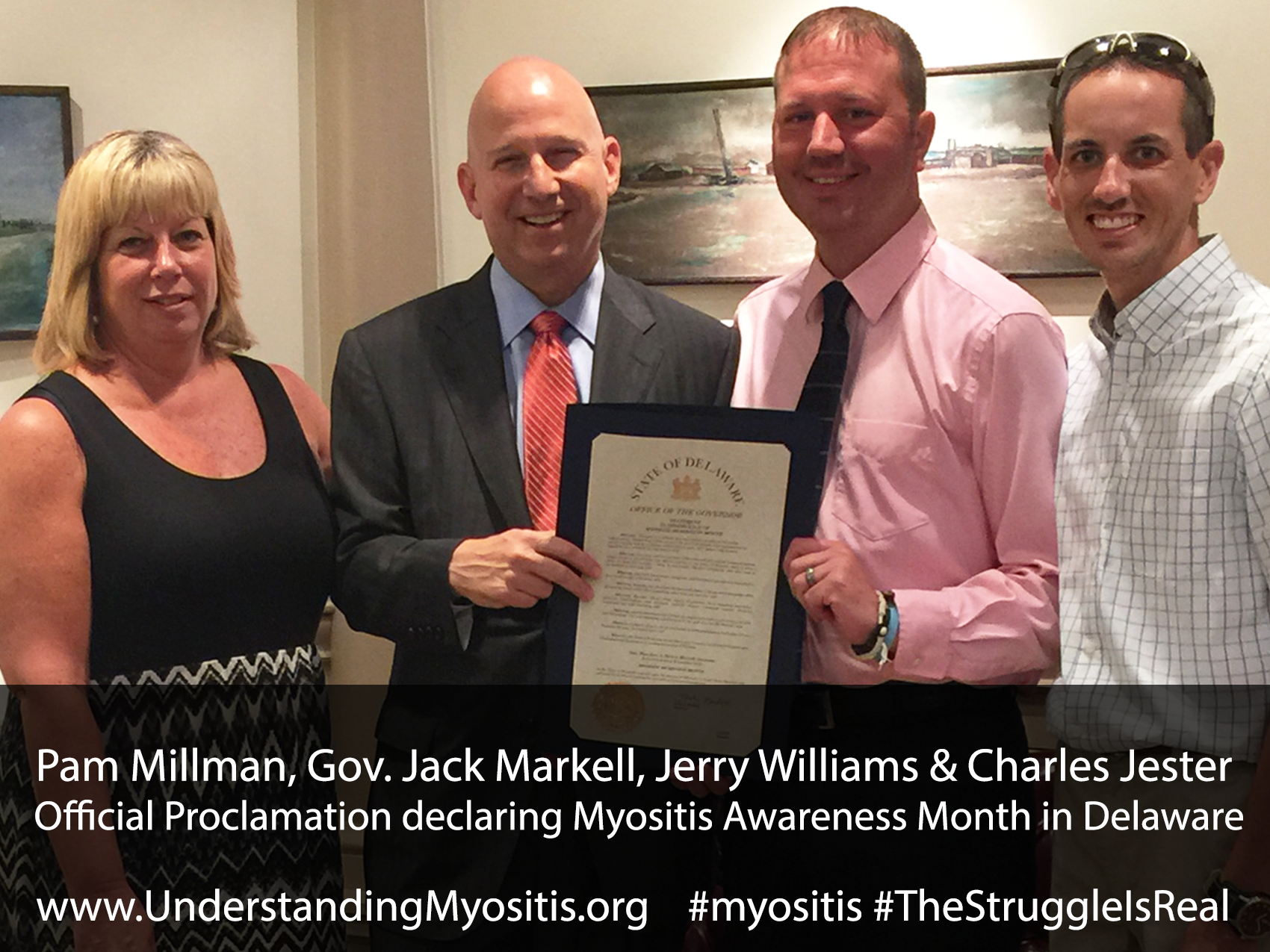 Delaware declares September 2015 Myositis Awareness Month