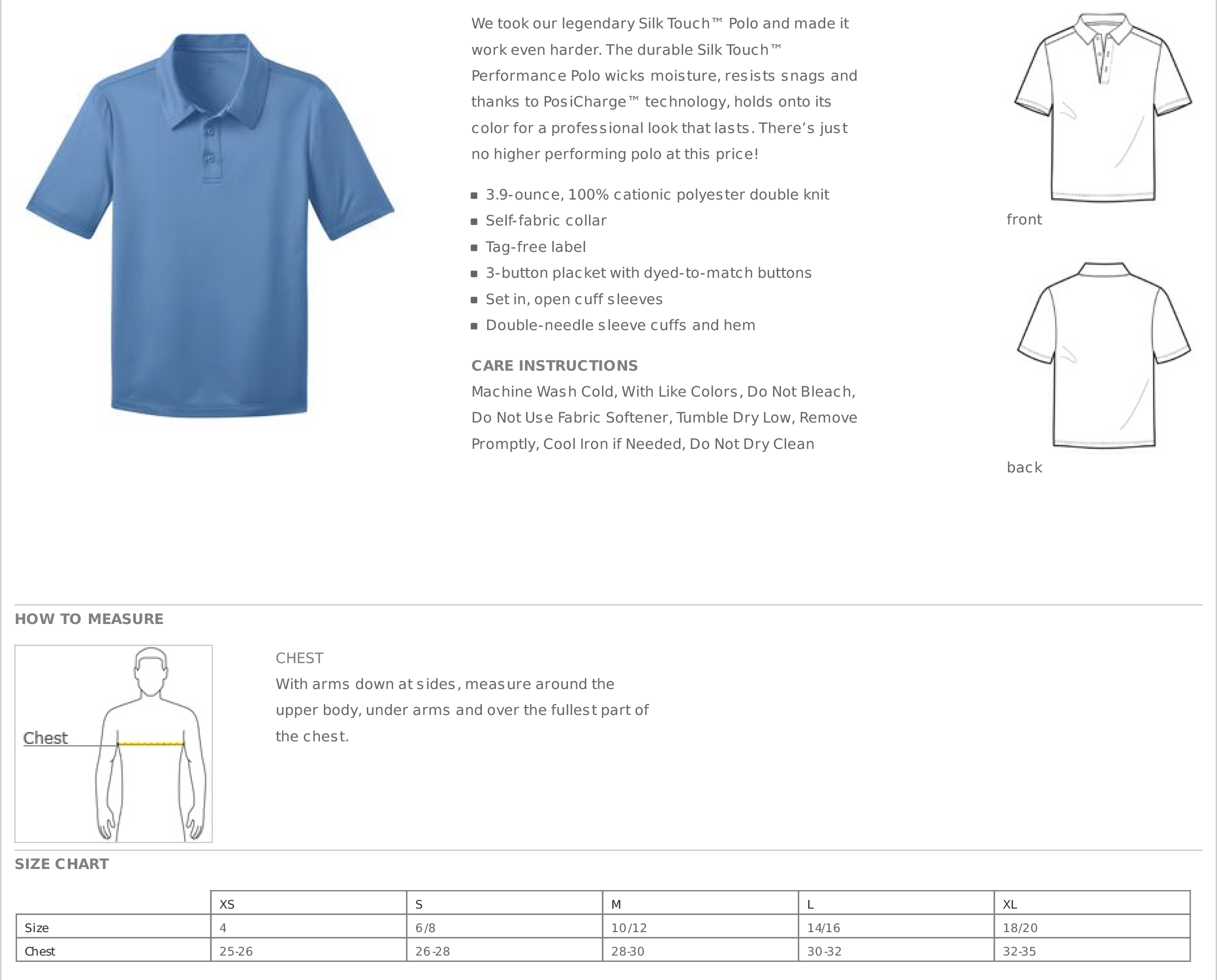 Childrens MSU Embroidered Polos - Myositis Support and Understanding