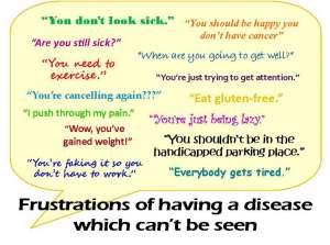 Frustrations of having an Invisible Illness