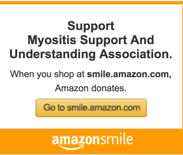 Shop Amazon Smile and earn money for Myositis Support and Understanding