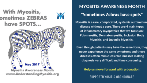 MSU Awareness Theme 2017, With Myositis, Sometimes Zebras have Spots
