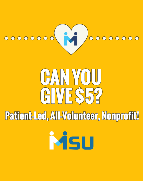 Make a donation to Myositis Support and Understanding, #Give4Myositis