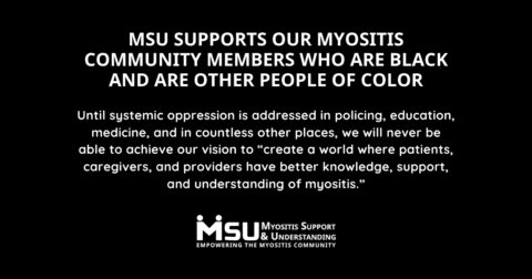 MSU supports our myositis community members who are Black and are other People of Color