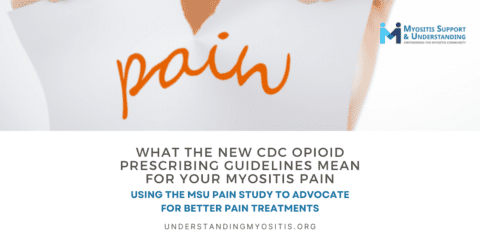 What the new CDC Opioid Prescribing Guidelines mean for your Myositis pain Using the MSU pain study to advocate for better pain treatments