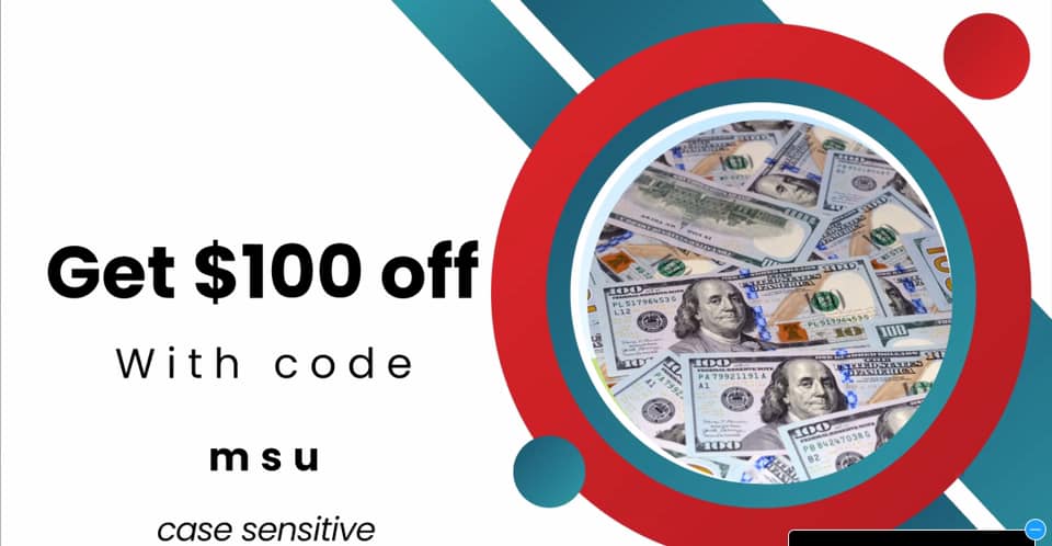 SitnStand coupon for $100 off when use lowercase code msu